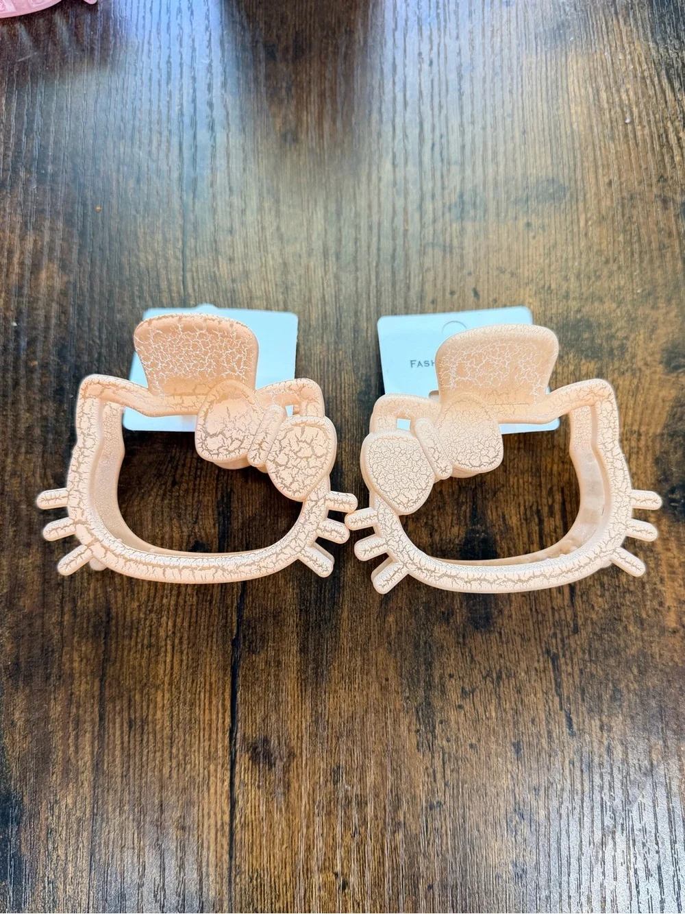 Hello Kitty Peach Bow Kids Hair Clips - Set of 2